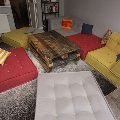 Купить качественную бескаркасную мягкую мебель недорого. Отзыв о качестве материалов с фото. 5 звезд.